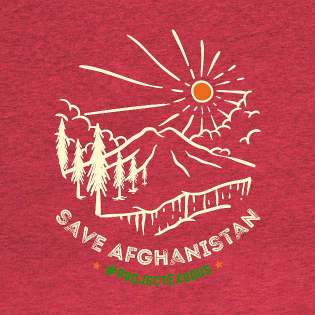 Save Afghanistan (back design, dark background) by Pro Exodus Relief 